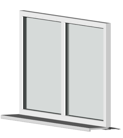 Окно противопожарное двустворчатое E-30 размером 1400*1400 мм.